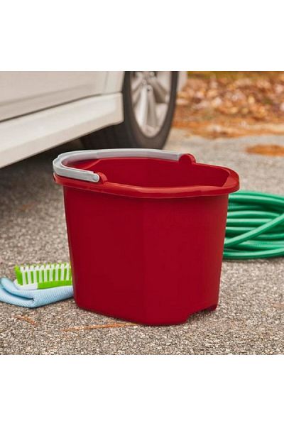 Sterilite Durable Construction BPA-Free Dual Spout Pail Red 16 Quart