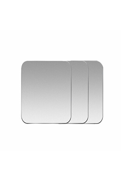 Choice 3 قطع فضية 45 × 65 مم لوحات معدنية عالمية للهواتف المحمولة لحامل الهات...