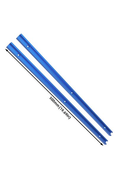 Choice 2Pcs 500MM 2Pc 500MM Double-Cut Profile T Track with Predrilled Mounting Holes For Table Saw Router