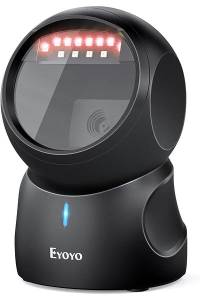 Eyoyo Barcode Scanner, QR 2D Hands-Free Omnidirectional Automatic Sensing Scanning USB Desktop Barco