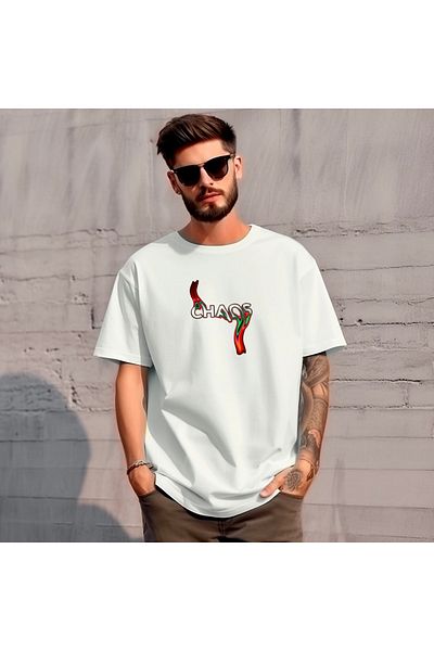 RPT MODA TRIOU BĂRBAȚI DE ÎNALTĂ CALITATE, MĂRIME OVERSIZE, MĂRIME CASUAL, CHAOS