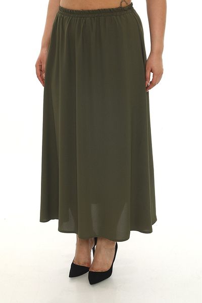 Butik Women's Elasticated Plus Size Flared Skirt