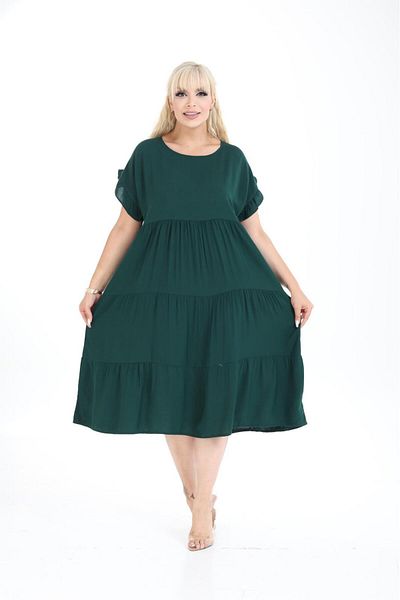 mervemoda Γυναικείο αμάνικο καλοκαιρινό φόρεμα μεγάλου μεγέθους