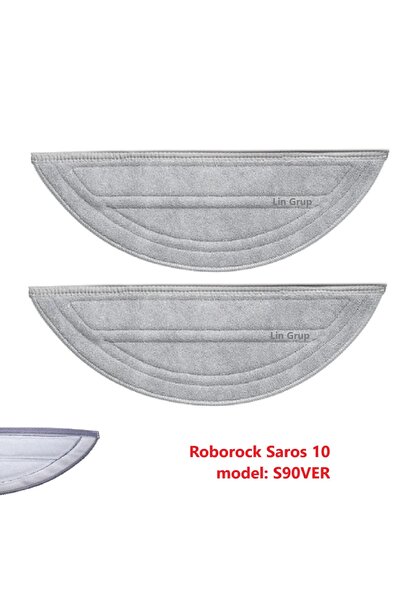 LİN GRUP Roborock SAROS 10 model S90VER uyumlu robot süpürge Mop paspas 2 adet