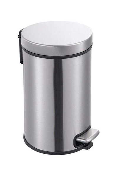 Hoffmayer Trash Can Silver 12Liters
