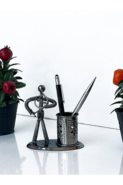 Teknookul Metal Wire Man Pen Holder – Decorative Desktop Pen Holder and Pen Holder Organizer