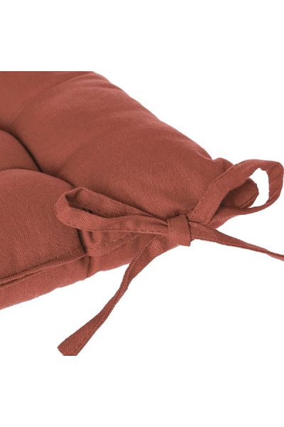 Atmosphera Premium Quality Cotton Square Shaped Chair Pad Terracotta 38 x 38cm
