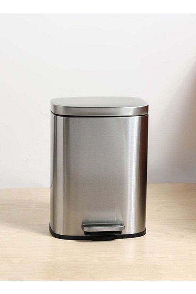Trust Pro Trust Stainless Steel Trash Bin 12L Silver Anti-Fingerprint & Soft Close Lid