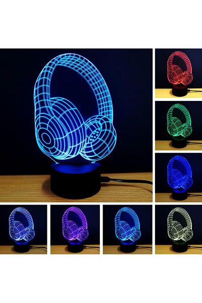 Primo Plus 3D LED RGB Optical Illusion Night Lamp White 20 x 10cm