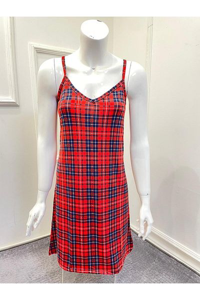 Freshness 804 Women's Milan Fabric Rope Strap Dress Nightgown