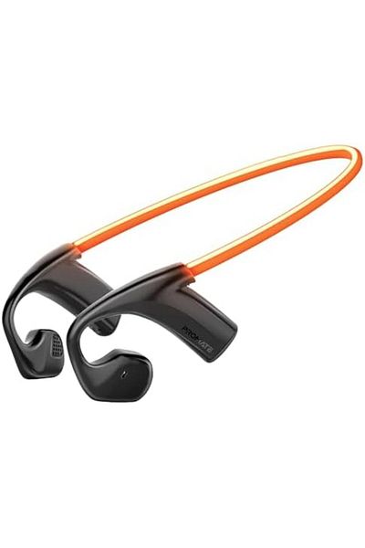 Promate Open Ear Wireless Neckband Headset with AudioConduct™ Technology, LED Safety Running Light
