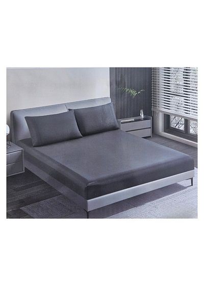 smart home 3-piece fitted sheet set - double sheet 200x200+30 cm + 2 pillowcases 50x75