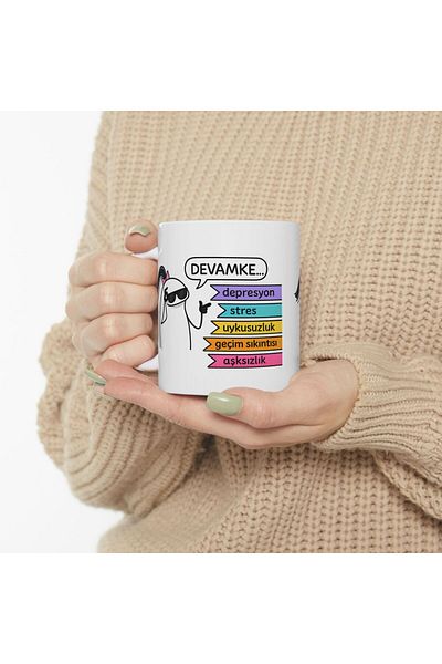 sıradışıhediyem Devanke Mug Cup Gift Birthday Gift for Friend