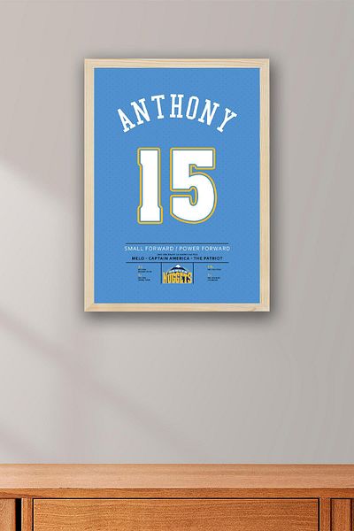 Saturn Tricou Carmelo Anthony cu cadru - Tricou NBA Denver Nuggets