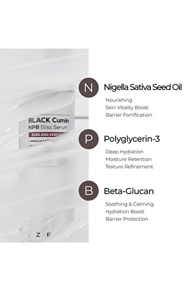IZEZE Ser revitalizant cu ulei de Chimen Negru si Centella Asiatica, Black Cumin NPB, IZEZE, 30 ml