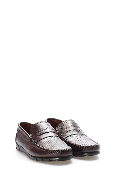 TUGERDİ Tugerdi Brown Genuine Leather Rubber Sole Quality Loafar Casual Men's...