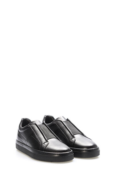 TUGERDİ Tugerdi Black Inside and Outside Genuine Leather Elastic Rubber Sole ...