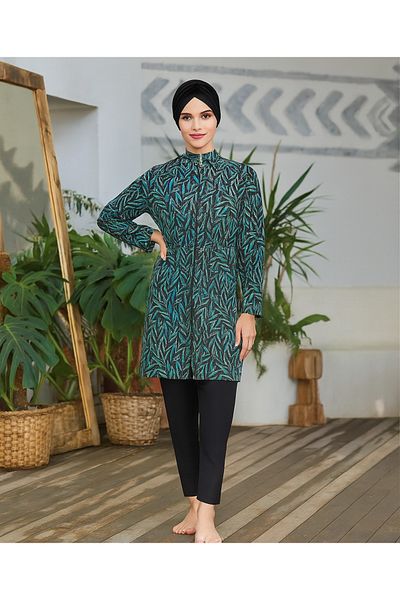 MyRia Fully Covered Hijab Swimsuit with Parachute Zipper