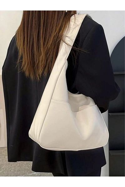 Straada accessories Τσάντα χειρός και ώμου με λουράκι Pinterest Model με μπροστινή τσέπη κρέμας