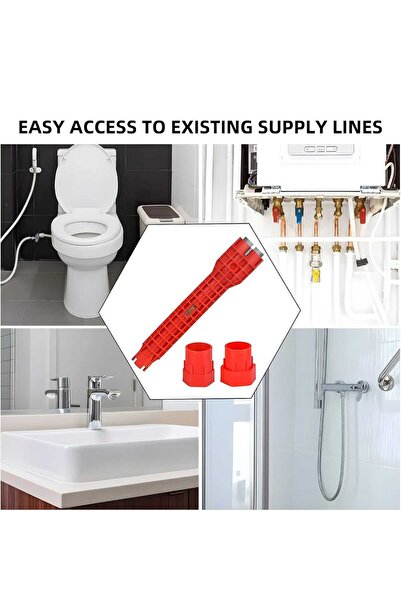 Generic 8-in-1 Sink Faucet Wrench Tool – Multi-Function Installer with Level For Nut, Valve & Pipe Repair