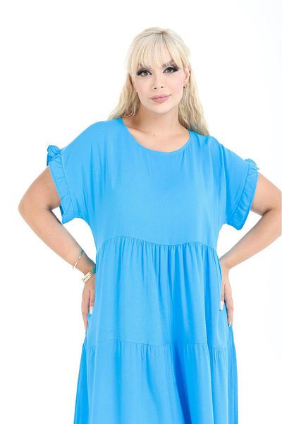mervemoda Women's Large Size Sleeveless Summer Dress
