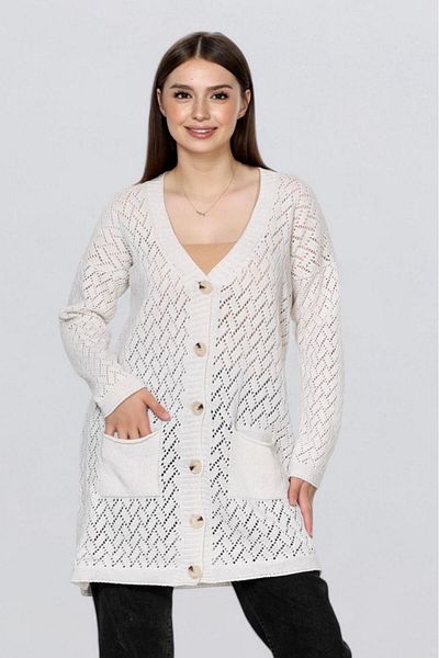 Fox Life Kids Women's Openwork Pocket Long Cardigan Flt1016
