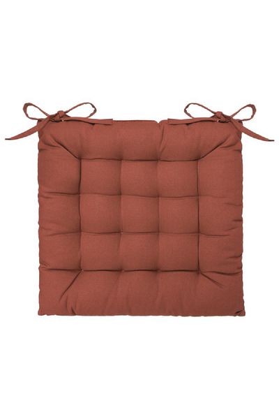 Atmosphera Premium Quality Cotton Square Shaped Chair Pad Terracotta 38 x 38cm