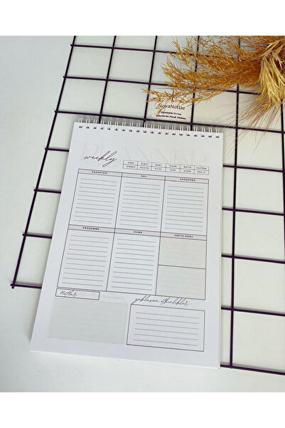 NovaNotlar B5 Weekly Planner – Weekly Planner – Spiral Bound / Agenda / Notepad / Spiral Notebook