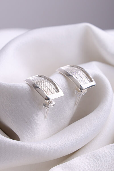 Black Sea Port Trabzon Hasırı Gümüş Tokalı Küpe