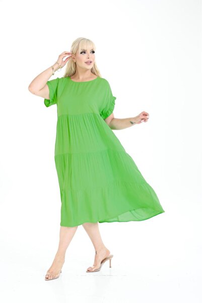 mervemoda Γυναικείο αμάνικο καλοκαιρινό φόρεμα μεγάλου μεγέθους