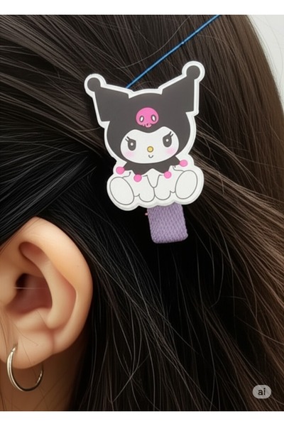 FAMEMUS ACCESSORY Kuromi Character Hair Clip - Cute and Stylish! (5992)
