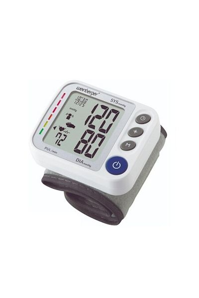 Weinberger HL158CA Wrist Blood Pressure Monitor, 2 Users, 120 Memories, White