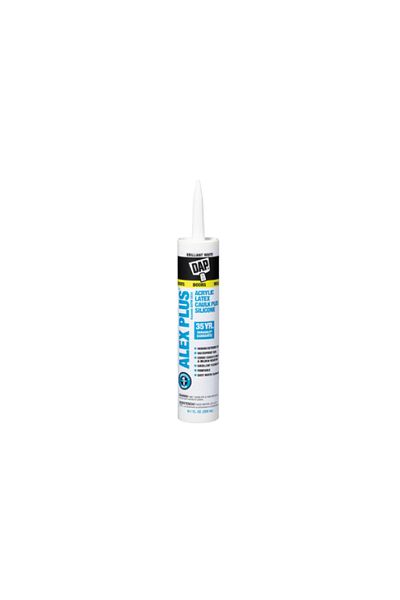 DAP Alex Plus Acrylic Latex Caulk Plus Silicone Sealant for Indoor and Outdoor White 300m