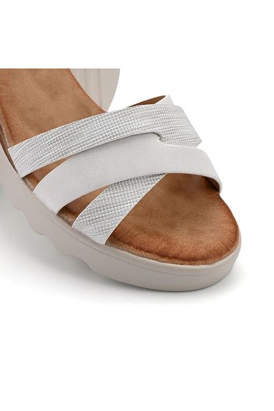 Tmall Women's Sandals, With Platform, Made of Eco-Leather, SA93, White