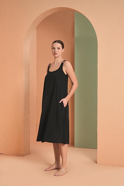 PJS Жіноча чорна сукня 27139