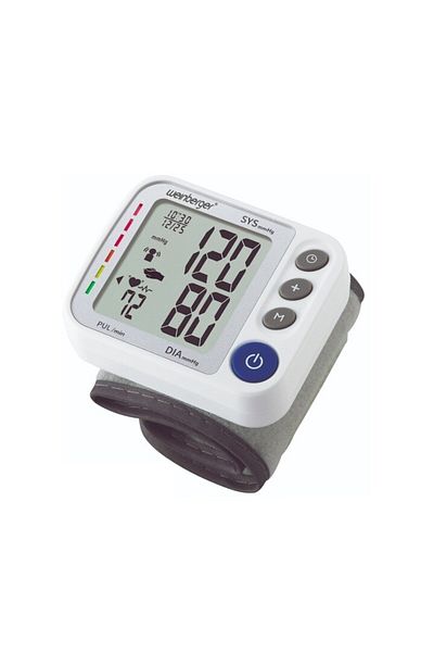 Weinberger HL158CA Wrist Blood Pressure Monitor, 2 Users, 120 Memories, White