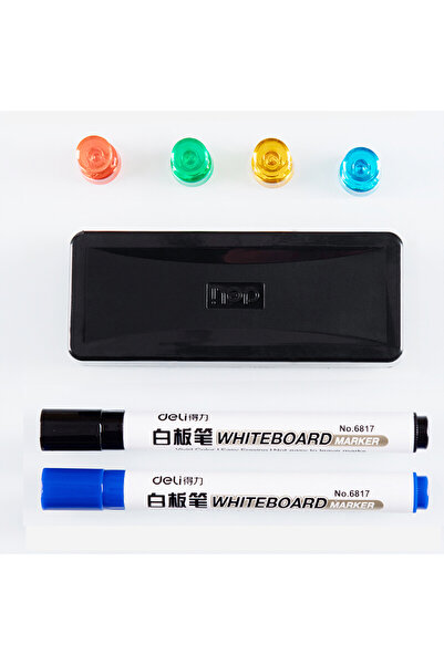 Deli 8735B Glass Board 600x900mm White – Ideal for Office, Classroom, and Conference Use