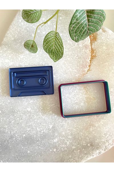 By Selen Suyolcu Cassette Cookie Stamp and Cutter - 8 cm