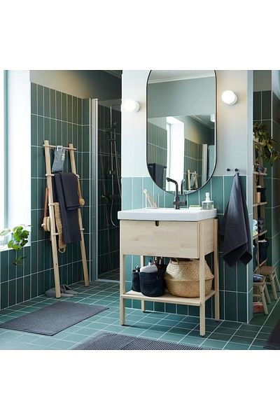 DEC13 Oval mirrors, size 70*140 cm, black frame, vertical hanging