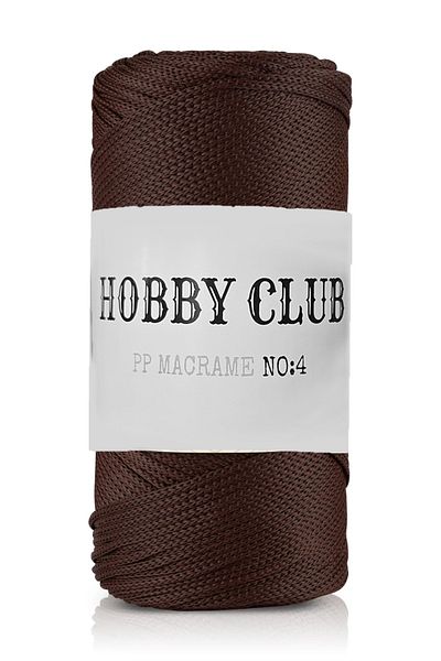 hobby club Висококачествени 200 грама полиестерни макраме конци 210 горчиво кафяви 2 мм - 230 метра
