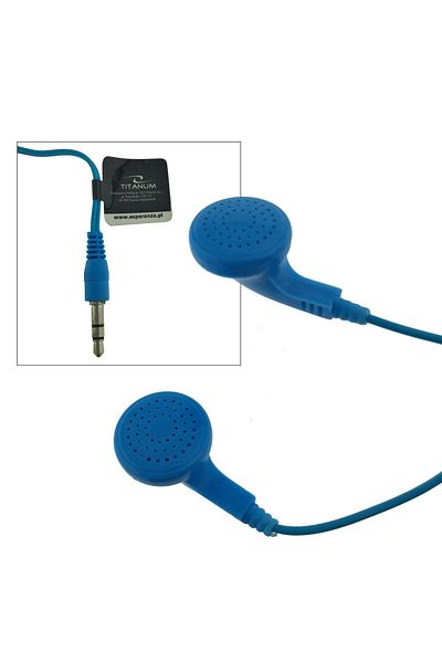 OEM Căști audio stereo, intraauriculare, Titanum 91906, conector jack de 3,5 mm, cablu de 115 cm, albastre