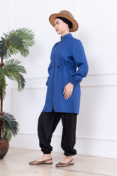 dilber fashion Bone and Bag Gift Gathered Waist Hijab Swimsuit Set