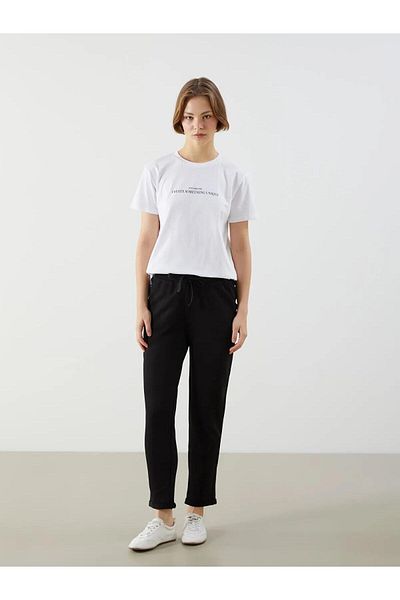 LC Waikiki Γυναικείο μπλουζάκι με στάμπα Xside Crew Neck (S5)