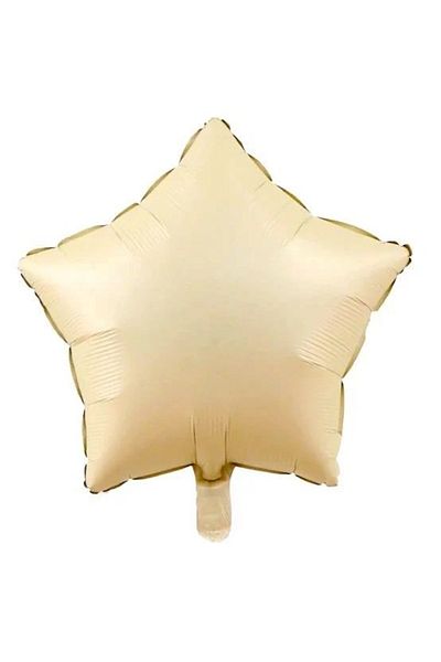 ZENVİVA 3 Pieces Star Foil Balloon Beige 18 Inc