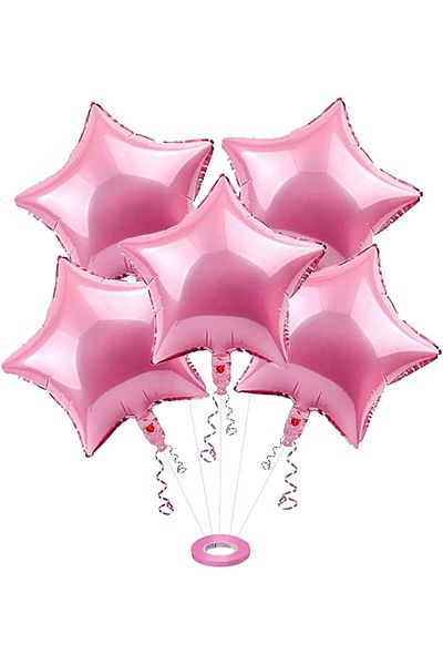 ZENVİVA Star Foil Balloon Pink 18 Inc