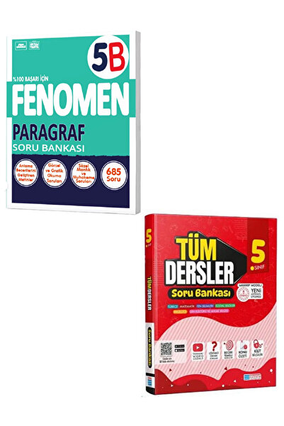 5.Sınıf Fenomen 5B Paragraf Soru Bankası + 5.Sınıf Evrensel Tüm Dersler Soru Bankası / 2 KİTAP