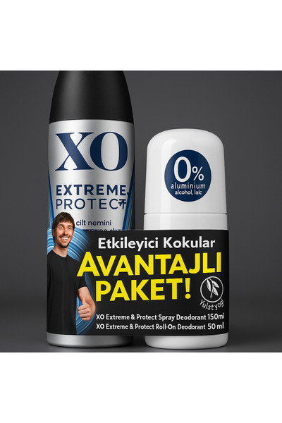 Xo extreme protect deo 150 ml+ roll on set erkek