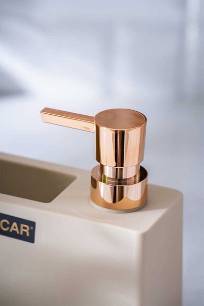 ACAR Astoria Cream/Bronze Ακρυλικός Διανομέας Υγρού Σαπουνιού με Θάλαμο Σφουγγαριού