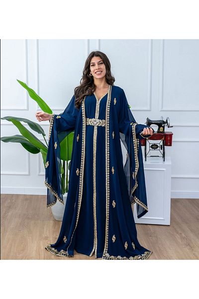 al bent al sharqieh قفطان مغربي مطرز فستان فاخر Women kaftan dres