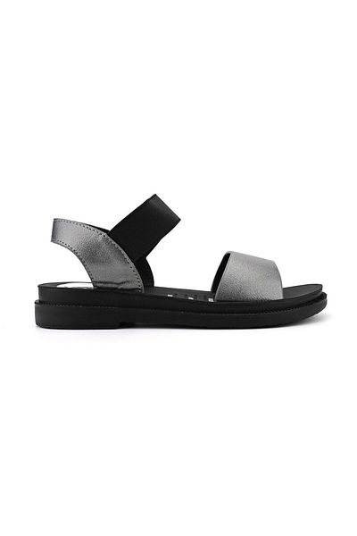 Tmall Women's Sandals, Low Sole, Made of Eco-Leather, SA90, Gun